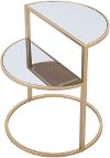 Gold and Glass End Table - Terrace