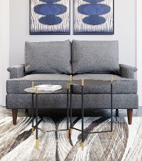Black and Gold Side Tables - Jerry Set of 2-5