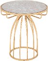 Glam Round End Table - Silo
