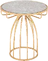 Glam Round End Table - Silo
