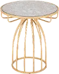 Glam Round End Table - Silo