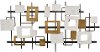 Brass, Gold and White Geometric Metal Wall Decoration
