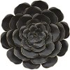 22 Inch Black Metal Flower Wall Decoration