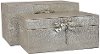 Clearance 10 Inch Silver Wooden Box with Dragonfly