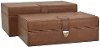 Clearance 9 Inch Caramel Brown Faux Leather Box