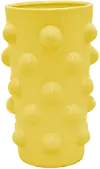Contemporary 27 Inch Yellow Decorative Vase