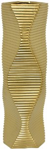 11 Inch Matte Gold Vase