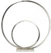 8 Inch Silver Finish Metal Sculpture on Marble Base