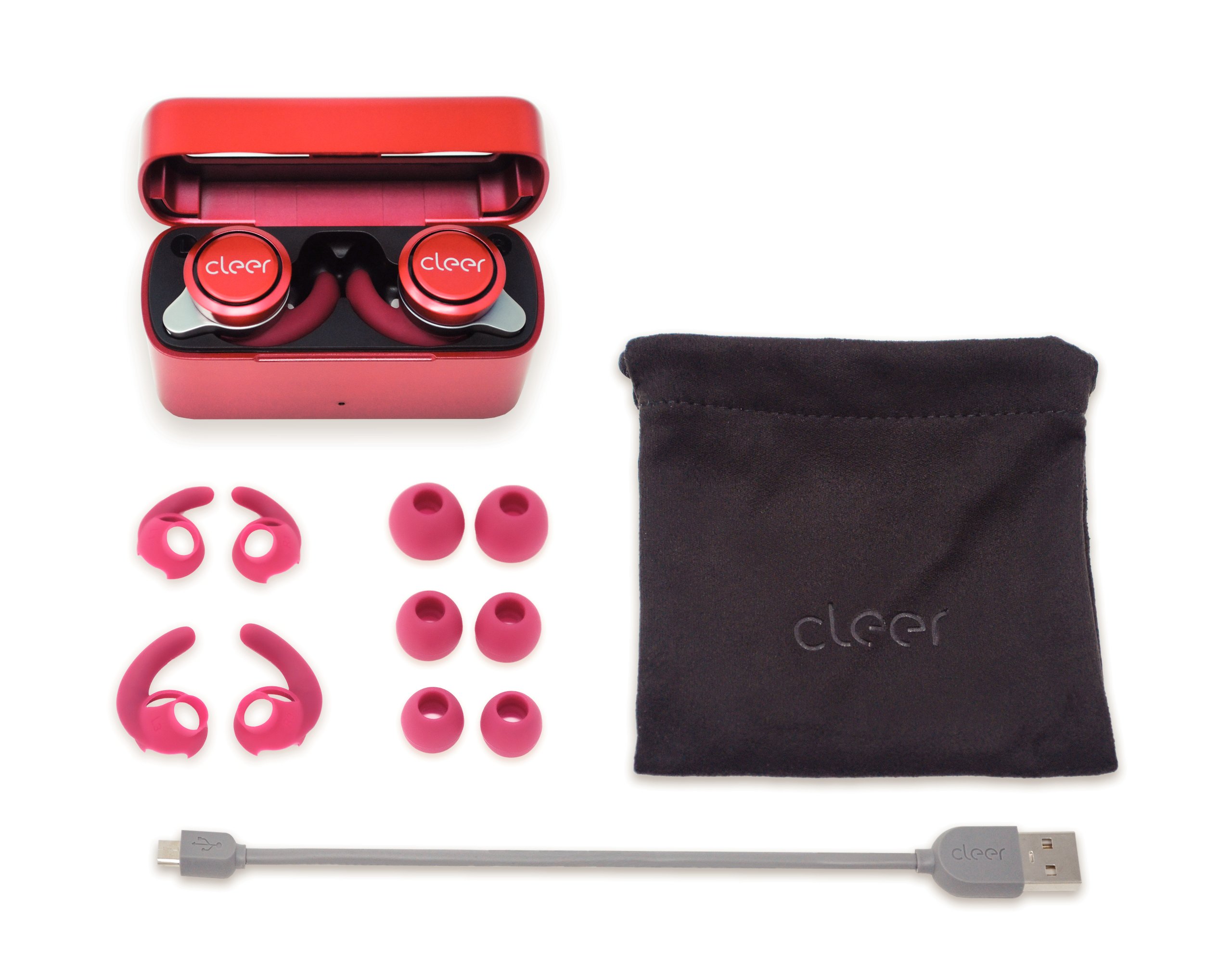 ALLY1BTREDUS Cleer Ally True Wireless Earbuds - Red-3