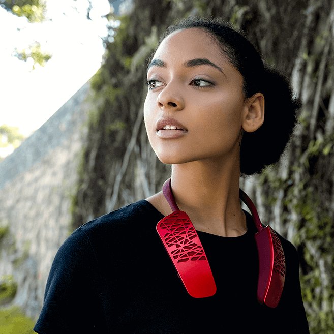 HALO1VCREDUS Cleer Halo Smart Wearable Neck Speaker - Red-4