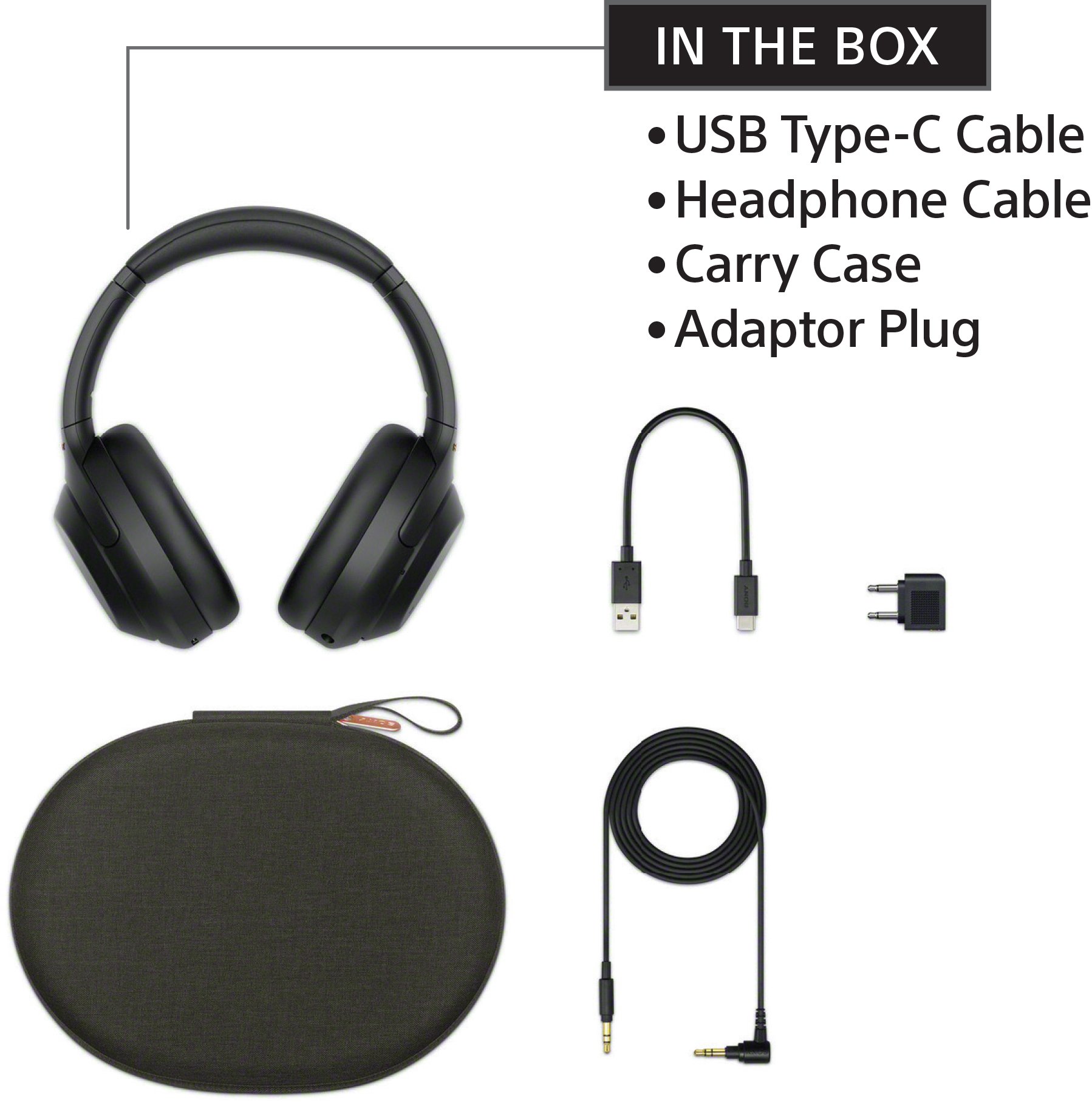 WH1000XM4/B Sony Wireless Noise-Cancelling Headphones - Black-4