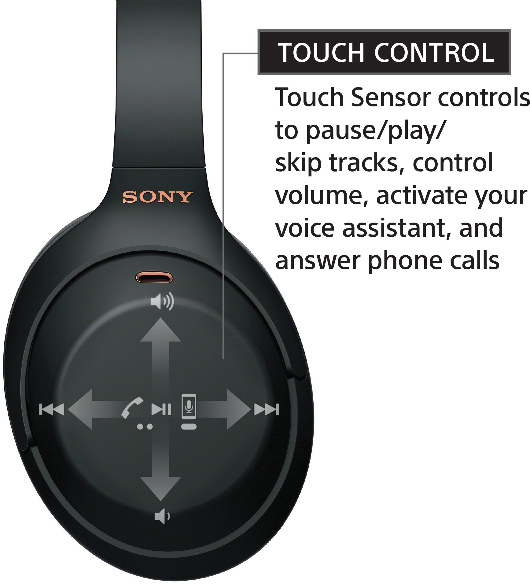 WH1000XM4/B Sony Wireless Noise-Cancelling Headphones - Black-5