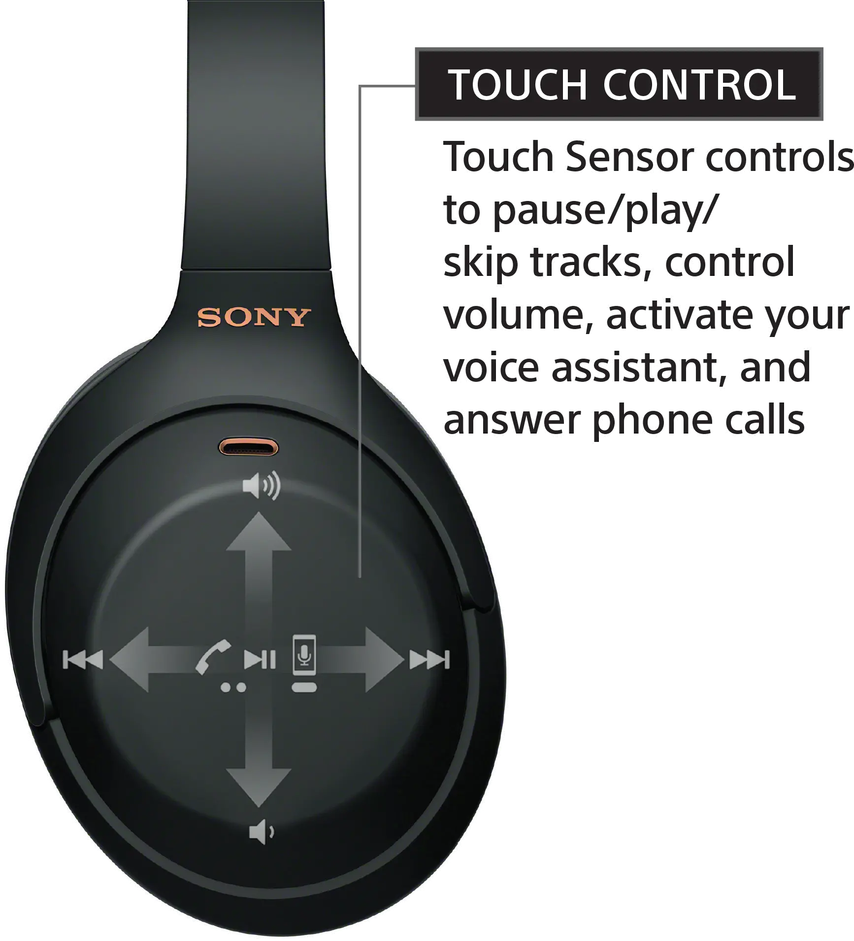 WH1000XM4/B Sony Wireless Noise-Cancelling Headphones - Black-5