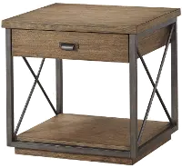 Austin Industrial Brown End Table