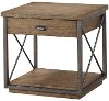 Industrial Boho End Table with Gunmetal Gray Base - Austin
