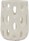Modern 11 Inch White Pierced Vase