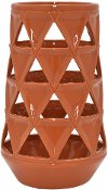 Modern 10 Inch Orange Pierced Vase