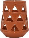 Modern 8 Inch Orange Pierced Vase