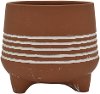 7 Inch Terracotta Footed Planter