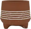 7 Inch Terracotta Footed Planter