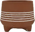 7 Inch Terracotta Footed Planter