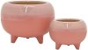 4 Inch Blush Pink Footed Planter