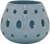 7.25 Inch Light Blue Pierced Vase