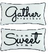 Assorted Black and White Fabric Throw Pillow