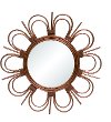 Bronze Rattan Daisy Wall Mirror