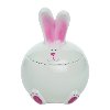 White and Pink Ceramic Bunny Cookie Jar