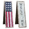 MDF Reversible Welcome/American Flag Porch Easel Decor
