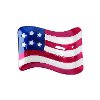 Red, White and Blue Fused Glass American Flag Plate