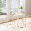 Gold and Clear Side Tables - Hadrian