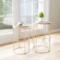 Gold and Clear Side Tables - Hadrian