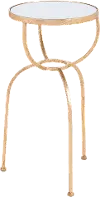 Round Gold End Table - Hera
