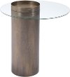 Antique Gold Round End Table - Emi