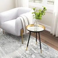 Gold and Black Glam Accent Table - Everly