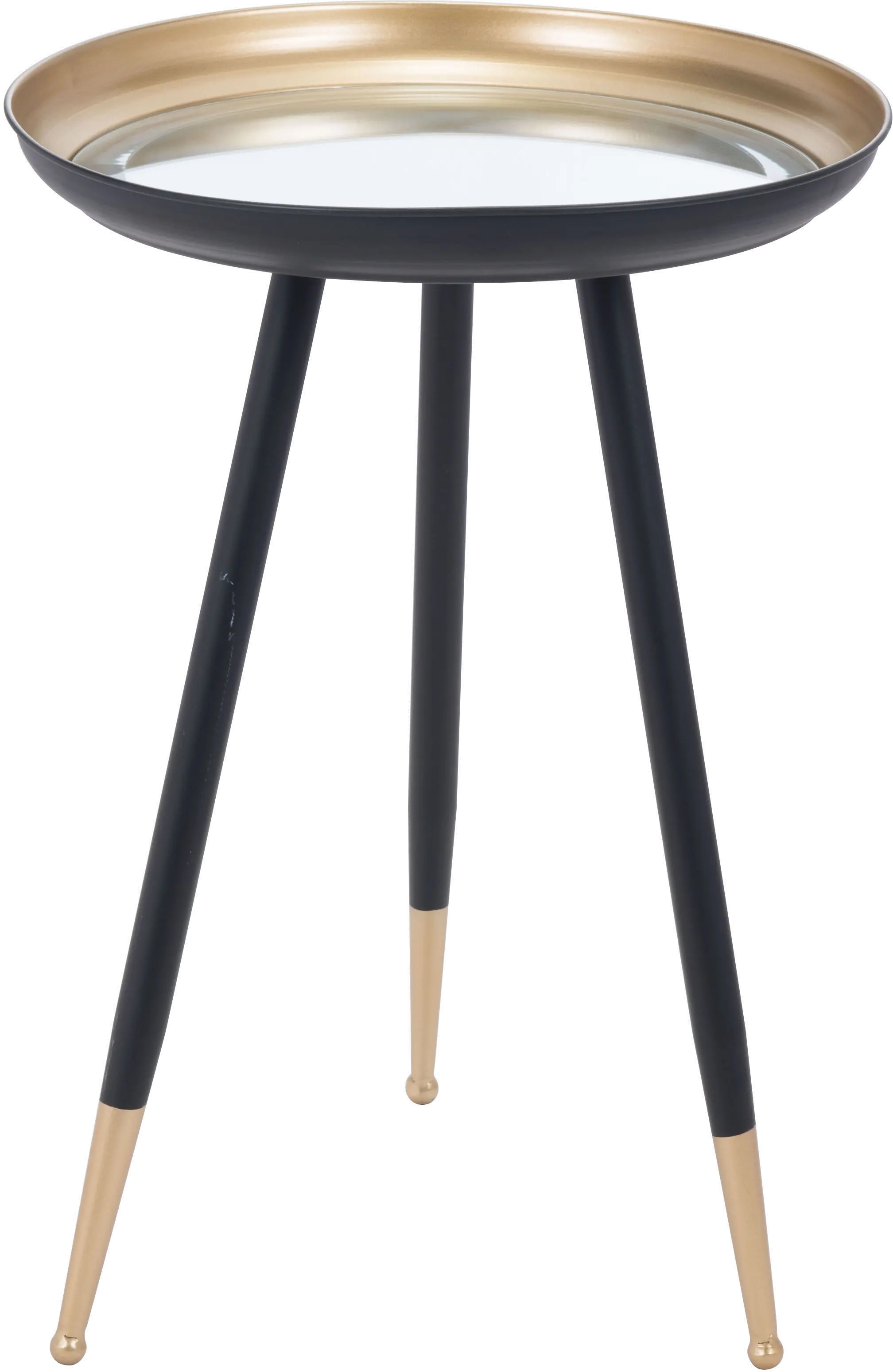 Gold and Black Glam Accent Table - Everly-3