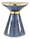 Round Blue Glass Side Table - Apollo