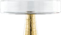 Polished Brass End Table with Glass Tray - Hendrix-3