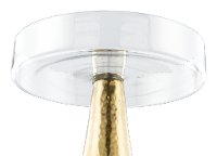 Polished Brass End Table with Glass Tray - Hendrix-7