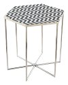 Black and White Chevron Side Table - Forma