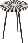 Swirled Black and White Side Table - Flare