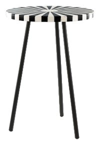 Swirled Black and White Side Table - Flare-2