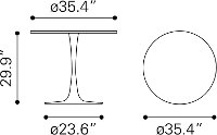 Round White Dining Table - Opus-4