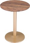 Brown and Gold Small Bistro Table - Alto