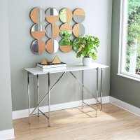 Minimalist White Sofa Table - Titan