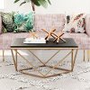 Geometric Coffee Table with Marble Top - Verona