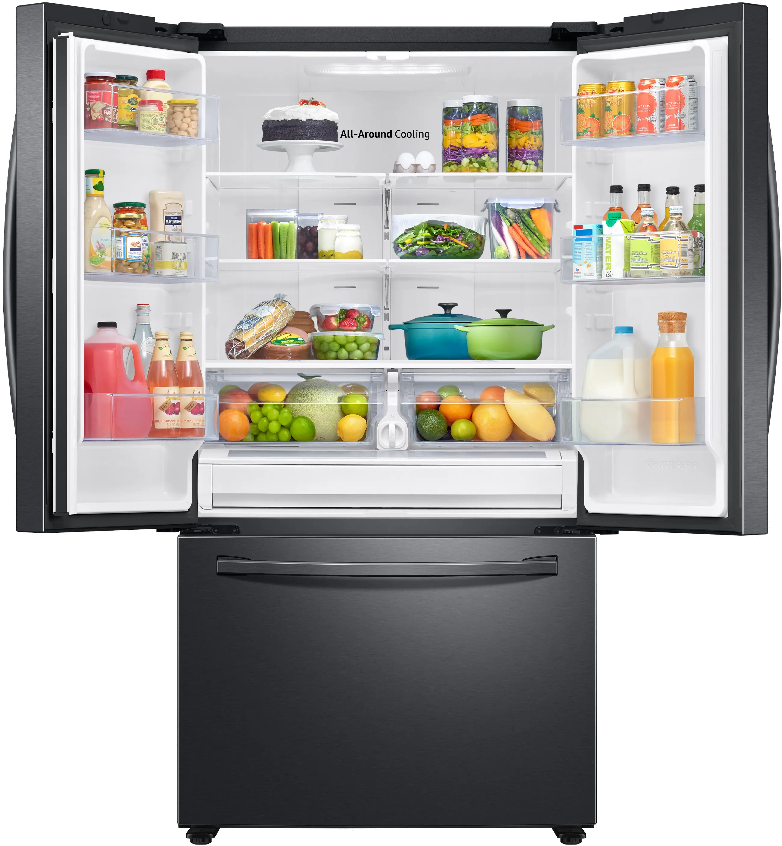 RF28T5001SG Samsung 28.2 cu ft French Door Refrigerator - Black Stainless Steel-2