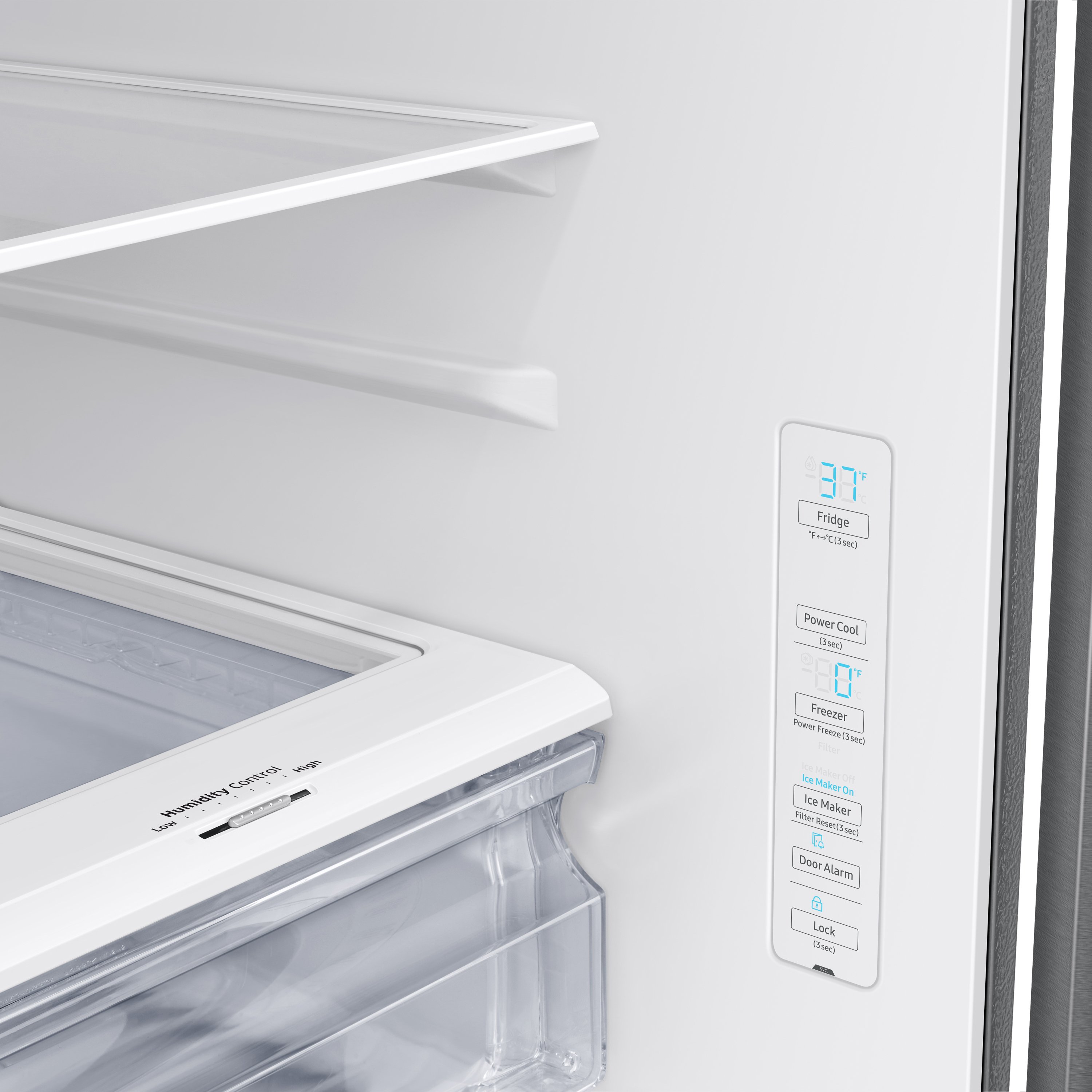 RF28T5001SR Samsung 28.2 cu ft French Door Refrigerator - 36 W Fingerprint Resistant Stainless Steel-6